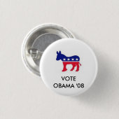 Bilder, ABSTIMMUNG                    OBAMA '08 Button (Vorne & Hinten)