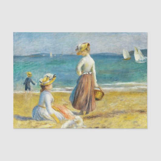 Bilder am Strand, Auguste Renoir Decoupage Art Seidenpapier (Vorderseite)
