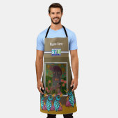 Bilder an der All-over-Print-Schürze an der Wand Schürze (Getragen)