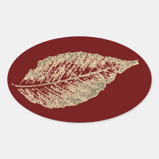 Bilder aus direkter Natur-Blatt-Aufkleber Ovaler Aufkleber (Vorderseite)