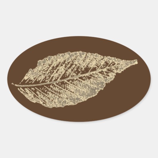 Bilder aus direkter Natur-Blatt-Aufkleber Ovaler Aufkleber (Vorderseite)