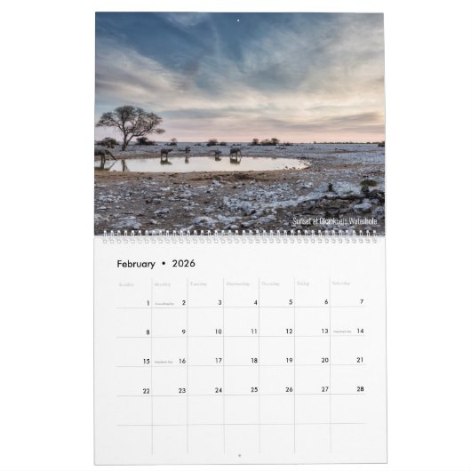 Bilder aus Namibia und Botsuana Kalender (Feb 2026)