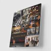 Bilder der Friseursalons Quadratische Wanduhr (Winkel)