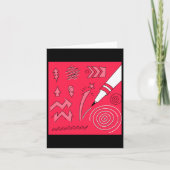 Bilder der roten Stifte Karte (Vorderseite)