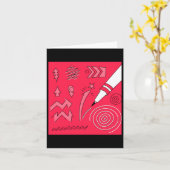 Bilder der roten Stifte Karte (Gelbe Blume)