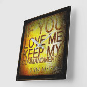 Bilder der Schrift 17 Quadratische Wanduhr (Winkel)