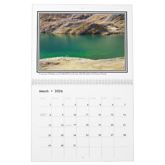 Bilder der Schweizer Alpen Kalender (Mär 2026)