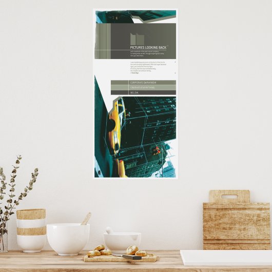 BILDER, DIE ZURÜCK AUSSEHEN (Leinwand) Poster (Küche)