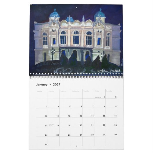 Bilder Europäische Architektur Kalender (Jan 2027)