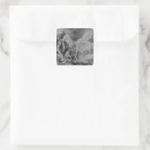 Bilder im Feuer! Quadratischer Aufkleber (Tasche)