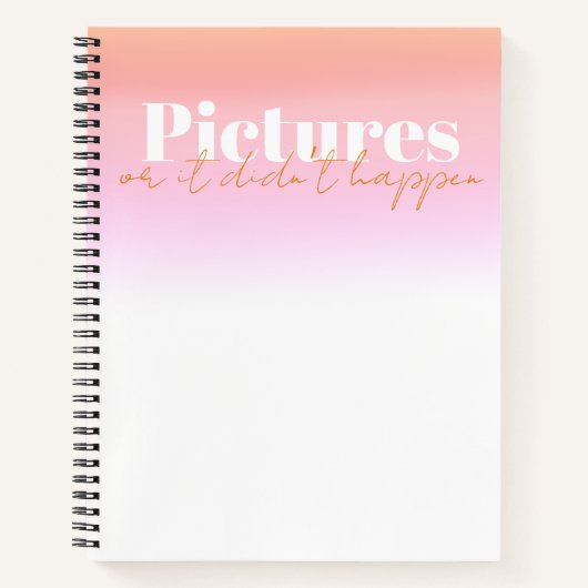 Bilder oder es ist nicht passiert Bachelorette Notizblock (Vorderseite)
