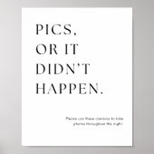 Bilder oder es ist nicht passiert, dass eine Camer Poster (Vorne)