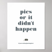 Bilder oder es ist nicht passiert | Hochzeitstag Poster (Vorne)