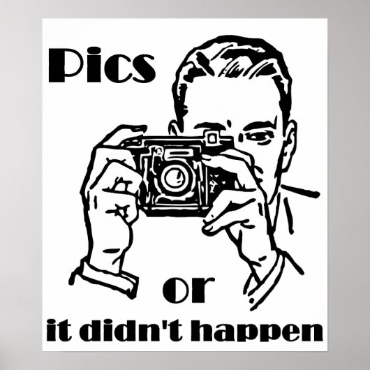 Bilder, oder es ist nicht passiert Retro Poster (Vorne)