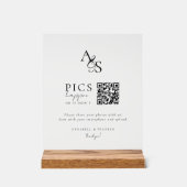Bilder passieren! Foto, QR-Code, Hochzeit Acrylschild (Vorderseite)