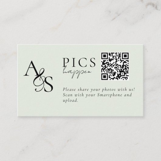 Bilder passieren! Foto, QR-Code, Hochzeit Begleitkarte (Vorderseite)