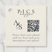 Bilder passieren! Foto, QR-Code, Hochzeit Geschenkanhänger (Vorderseite)