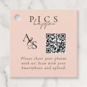 Bilder passieren! Foto, QR-Code, Hochzeit Geschenkanhänger (Vorderseite)