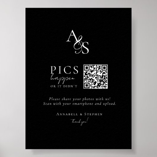 Bilder passieren! Foto, QR-Code, Hochzeit Poster (Vorne)