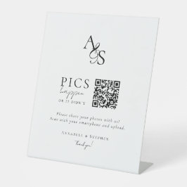 Bilder passieren! Foto, QR-Code, Hochzeit Sockelschild