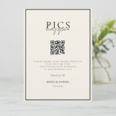 BILDER PASSIEREN! QR Code Beige Wedding Galery (Stehend Vorderseite)