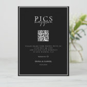 BILDER PASSIEREN! QR Code Black Wedding Galery (Stehend Vorderseite)