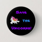 Bilder, retten, Unicorns! Button (Vorderseite)