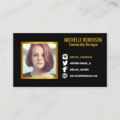 Bilder Social Media Icons Qr-Code oder Logo Visitenkarte (Vorderseite)