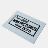 Bilder und Text hinzufügen - eigene erstellen Fußmatte (Schrägansicht)