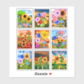 Bilder von Blume - Kawaii Spring Stickers Aufkleber (Blatt)