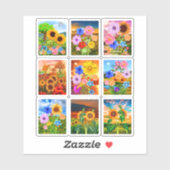 Bilder von Blume - Kawaii Spring Stickers Aufkleber (Blatt)