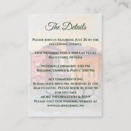 Bilder von der Hochzeit in Venedig, Italien Begleitkarte