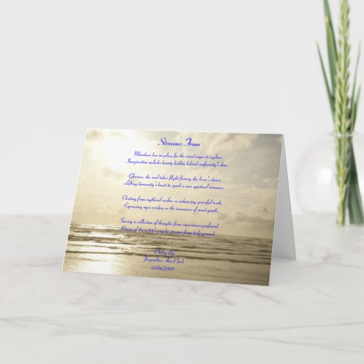 Bilder von der Poesie-Grußkarte Karte (Vorderseite)