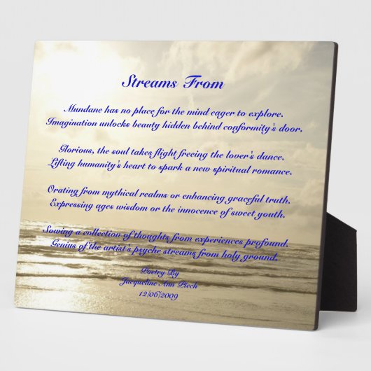 Bilder von der Poesie Plaque Fotoplatte (Seite)