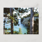 Bilder von Felsen, Michigan Munising Lake Superior Postkarte (Vorderseite)