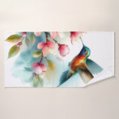 Bilder von Floral/Frühjahr-Kolibris Badehandtuch (Badehandtuch)