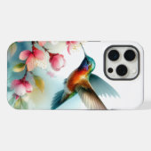 Bilder von Floral/Frühjahr-Kolibris iPhone Hülle (Rückseite (Horizontal))