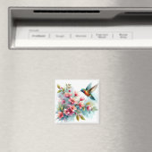 Bilder von Floral/Frühjahr-Kolibris Magnet (In Situ (Geschirrspüler))