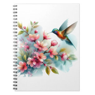 Bilder von Floral/Frühjahr-Kolibris Notizblock