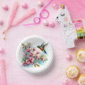 Bilder von Floral/Frühjahr-Kolibris Pappteller (Party)