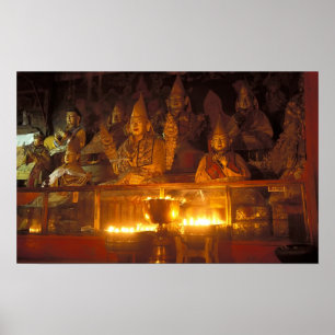 Bilder von Lamas im Kloster Sara, Lhasa, Poster