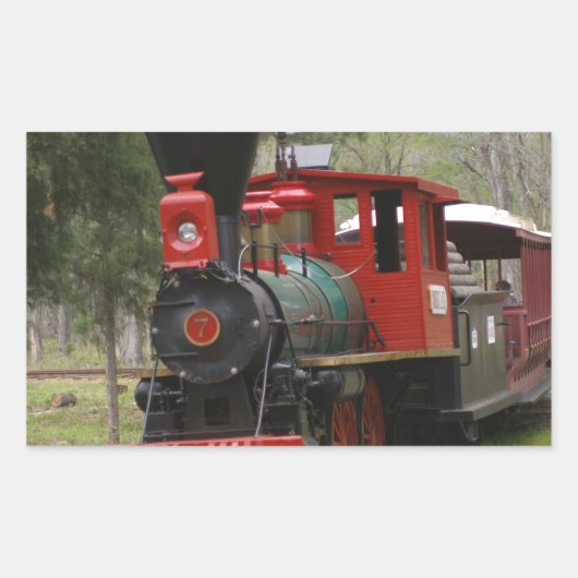 Bilder von Lokomotivzügen Rechteckiger Aufkleber (Vorderseite)