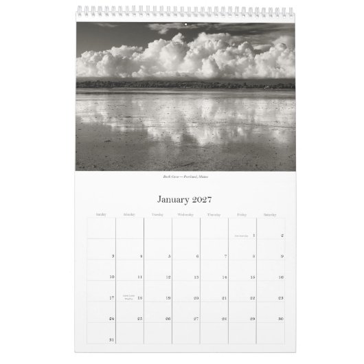 Bilder von Maine durch James O'Reilly: Kalender (Jan 2027)