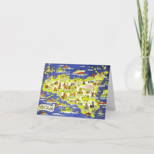 Bilder von Sizilienblauer Faltkarte (Vorderseite)