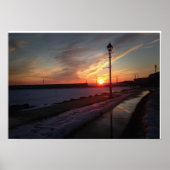 Bilder von Sonnenuntergang in der Nähe des Hafens Poster (Vorne)