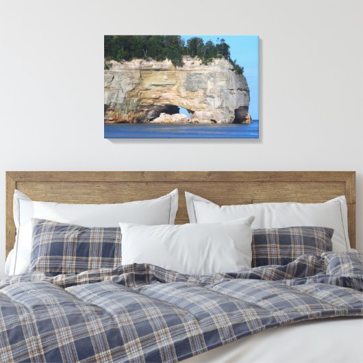 Bilder von Steinen/ummantelte Canvas Leinwanddruck (Insitu (Schlafzimmer))