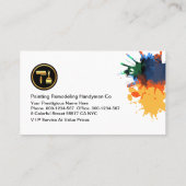 Bilder zum Anmalen von Spritzern Visitenkarte (Rückseite)