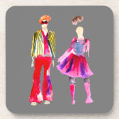 Bilder zur Illustration von Modebildern Art Aquare Getränkeuntersetzer (Vorderseite)