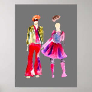 Bilder zur Illustration von Modebildern Art Aquare Poster