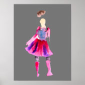 Bilder zur Illustration von Modebildern Art Aquare Poster (Vorne)